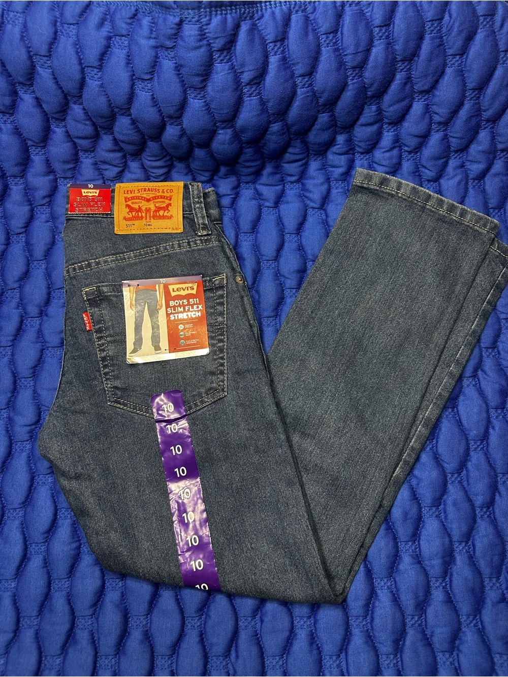 Levi's Boys Slim Fit Jeans in Dark Indigo Wash